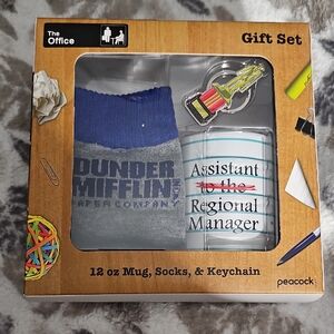 The Office Gift Set with Mug, Socks, and Keychain
